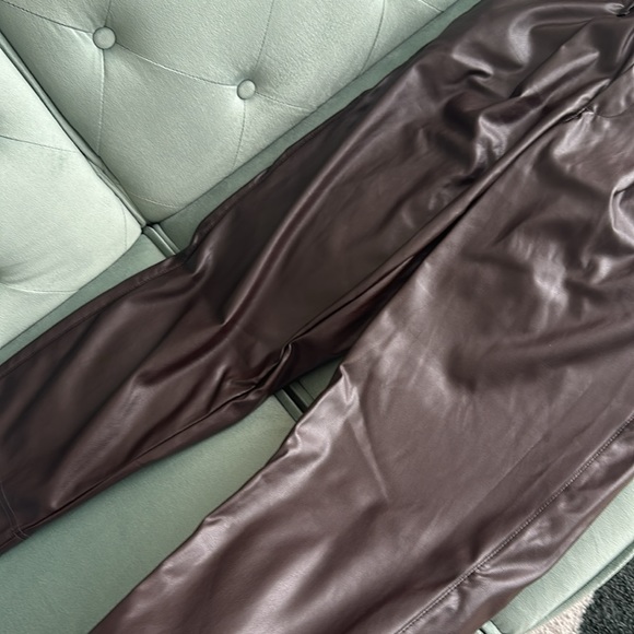 Target A New Day Brown Leather Pants Size 6 - Picture 4 of 5